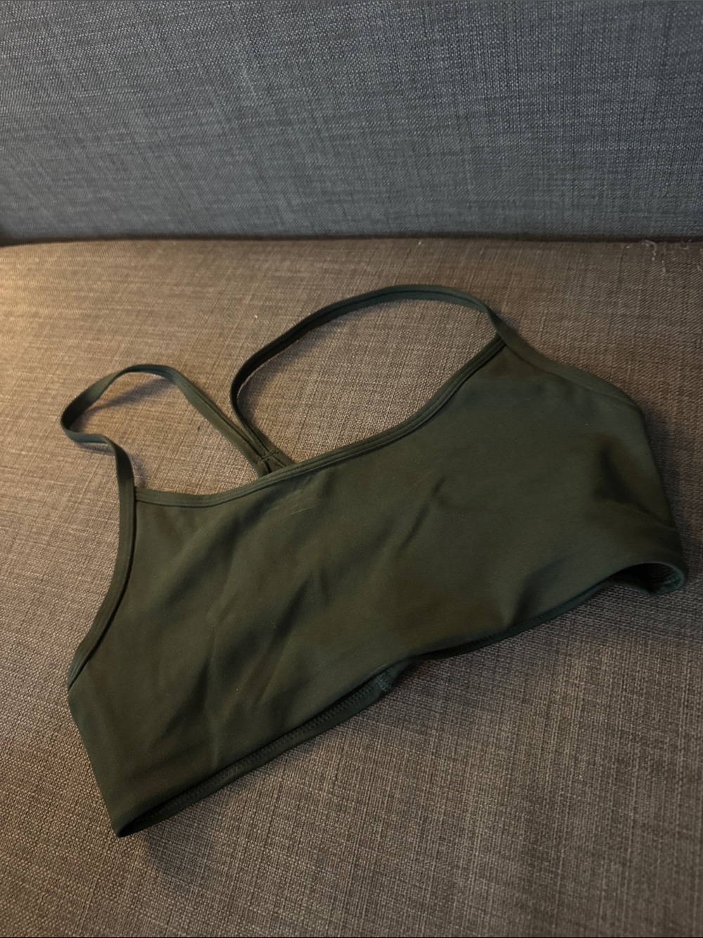 Vuori Olive Green Strappy Sports Bra